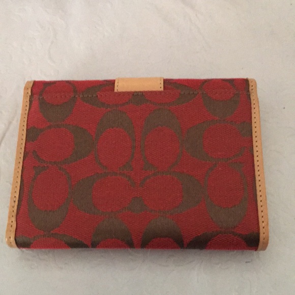 New Coach Red and Tan Wallet - Picture 2 of 5